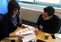 Julia Vakser Zeltser and Deroy Peraza of the Hyperakt design team
